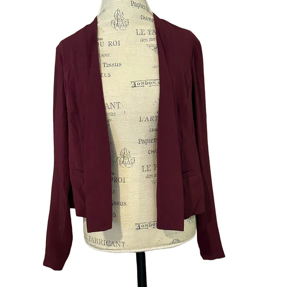 Torrid purple red plum relaxed blazer size 00 large work business meeting